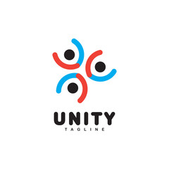 Modern and simple unity logo. 