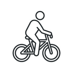 Fototapeta na wymiar Bicycle riding icon
