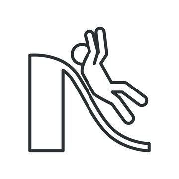 person sliding down water slide outline clip art preview