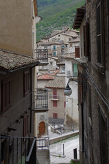 In the streets of Scanno: View of the characteristic village