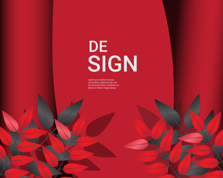 Red Tropical Background, Tropical Luxury Hotel, Spa, Welcome Letter Templates, Wedding, Christmas Etc.