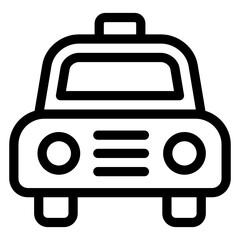 
Public transport, taxi icon in solid design 
