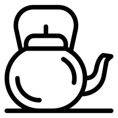 Obraz premium Teapot icon, glyph of teapot 
