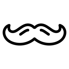 
Moustache icon in solid design 
