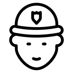 
Royal security gendrame, solid icon of british police officer 
