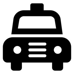 
Public transport, taxi icon in solid design 
