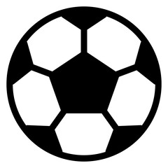 
A filled design icon of football 
