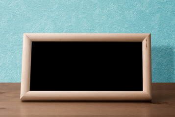 wooden frame on table