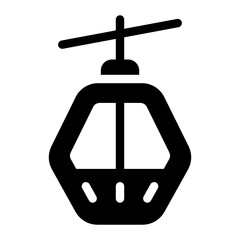 
Electronic gondola icon in modern filled style 

