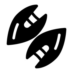 
Icon of mussels, seafood glyph vector 
