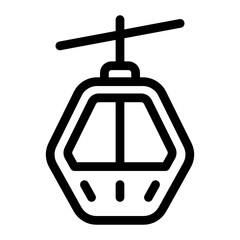 
Electronic gondola icon in modern filled style 
