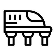 
A glyph icon of singapore metro train
