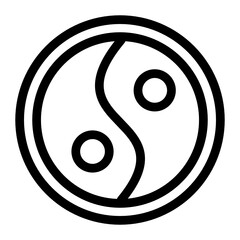 
One coin icon in modern filled style 
