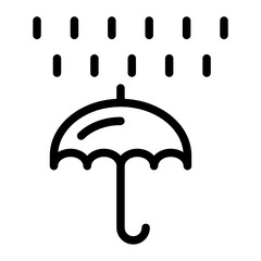 
Modern filled icon of rain umbrella 
