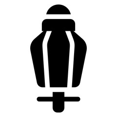 
Traditional holland wall lamp icon in solid design,
