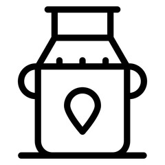 
Oil canister icon in solid design 

