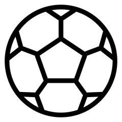 
A filled design icon of football 
