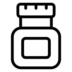 
Icon of medicine jar in solid design 
