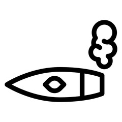 
Hipster trendy accessory, solid icon of tobacco 
