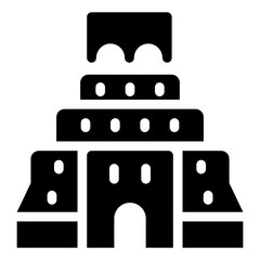 
Famous qatar landmark, the glyph icon
