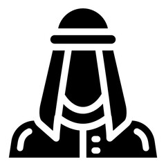 
Arabic man vector in modern filled style 
