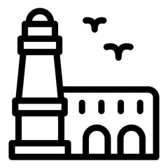 
An aerodrome building, airport solid icon
