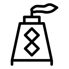 
Smoke from building, brick kiln solid icon
