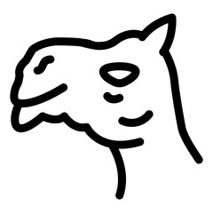 
Camel solid icon, a desert animal
