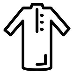 
A traditional arabic kurta, solid icon 
