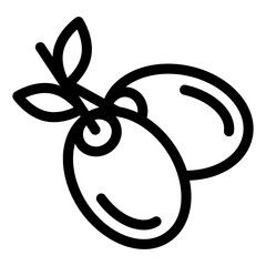 
A trendy icon denoting olives pair
