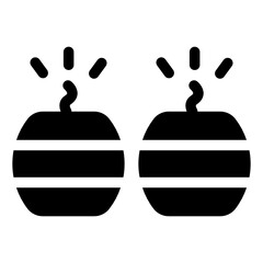 

Cherry bombs icon in editable style, event celebration 

