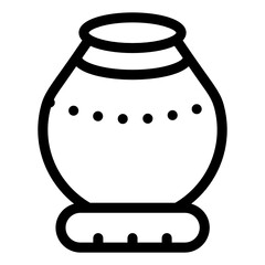 
Decorative indian vase in filled style 
