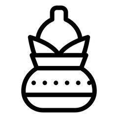 
Decorative coconut kalash, holy pot 
