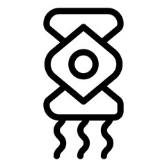 
An icon of traditional ketupat, decorative accessory  
