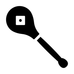 
Traditional russian spoon icon in solid design 
