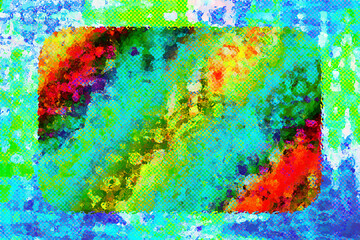 An abstract colorful grunge border background image.