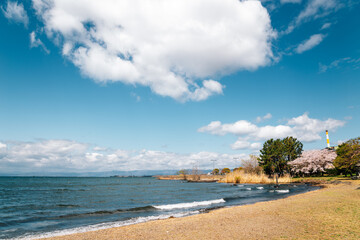 Lake Biwa in Shiga, Japan