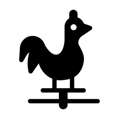
Getting wind forecasting tool, solid icon of weather cock 

