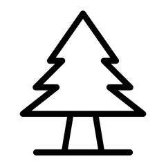 
Editable icon of conifer tree in solid style 
