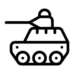 
Vector of military tank, filled icon 

