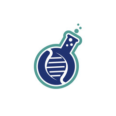 simple modern scientific dna lab vector icon