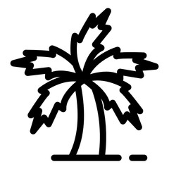 
Island forestry, solid icon of palm tree, 
