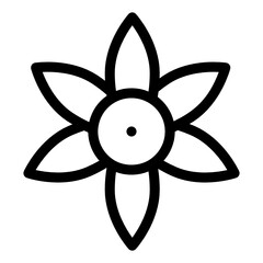 Obraz premium Solid design of star lily vector design 