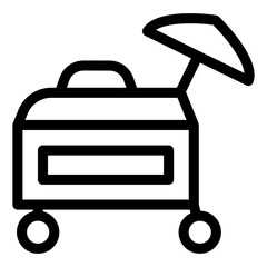 
Street wagon, solid icon food cart 

