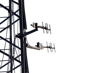 Telecommunication aerial antennas black silhouette