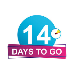 14 days to go sale countdown badge
