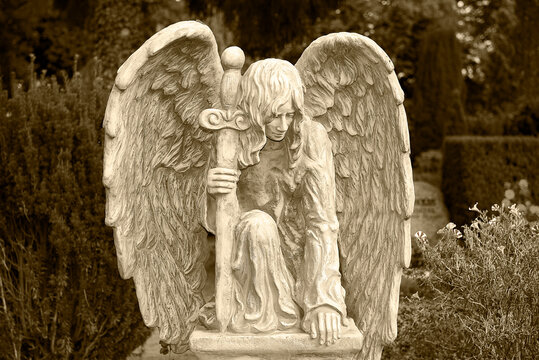 Friedhof, Engel, Statue	
