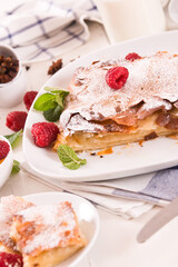 Bougatsa - Greek puff pastry with cream.