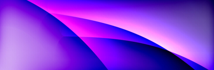 Fluid gradient neon color waves, vector abstract background
