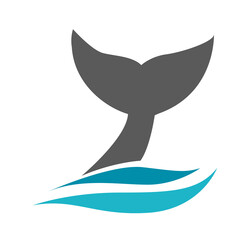 Whale tail icon vector illustration